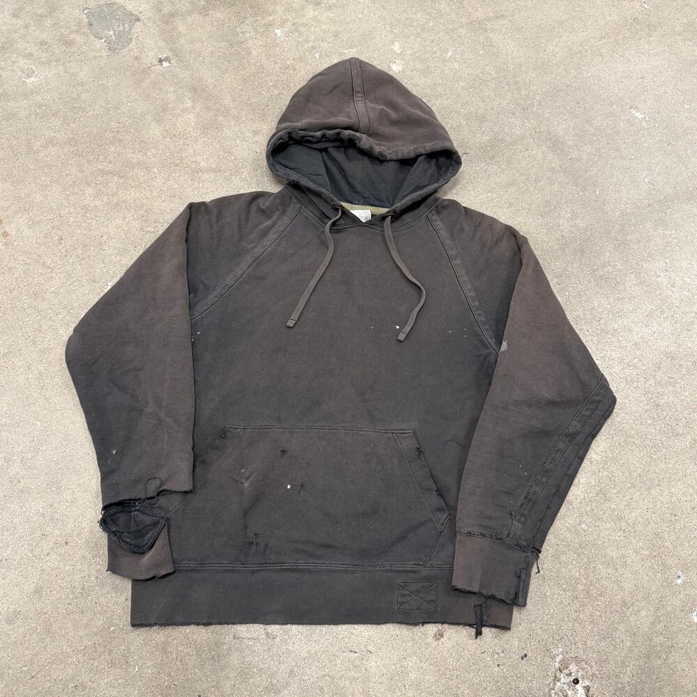 Vintage 00s Thrashed Faded Grunge Old Navy Pullover Black Hoodie Medium